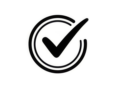 Simple check mark within circular border