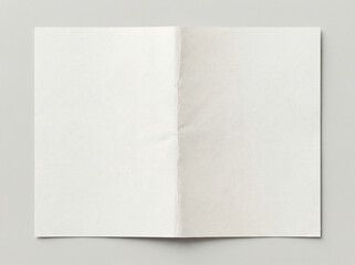 Fototapeta premium White blank card mockup with center vertical fold