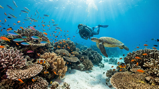 coral reef in the sea