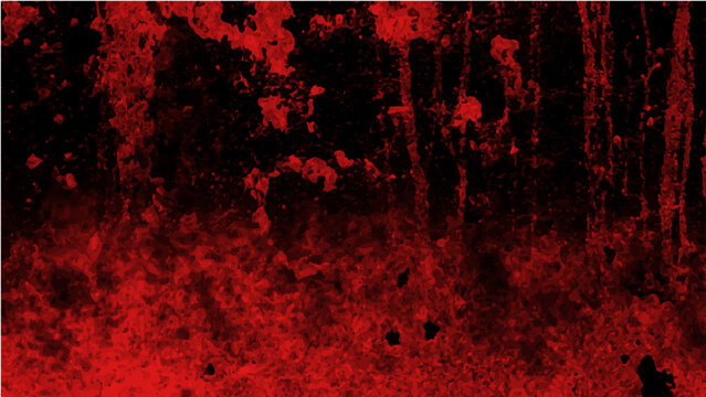 Dramatic abstract red texture and blood splash and black background and gritty design and fiery paint flow and dark art and ominous visual and bold contrast.