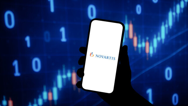 Novartis logo displayed on a smartphone screen &ndash; Delhi, India &ndash; June 04, 2025