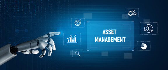 Obraz na płótnie Canvas AI enhances financial asset management with automated monitoring, smart insights, and optimized investment decision processes Vouch