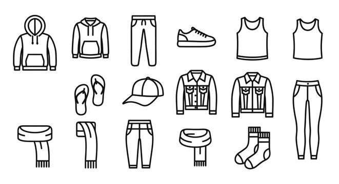 Collection of various clothing items 2.