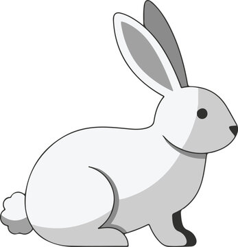 Rabbit Illustration &ndash; Cute Bunny Animal Flat Vector Design