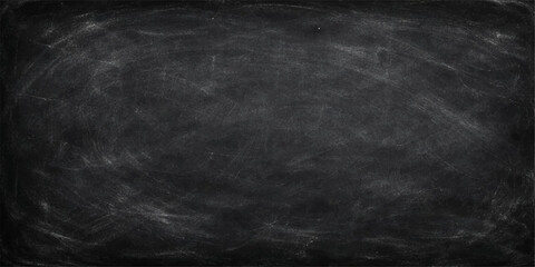 Fototapeta premium Old blank blackboard with chalk on a dark grunge chalkboard texture background featuring a vintage grey aged surface pattern and an alpha channel