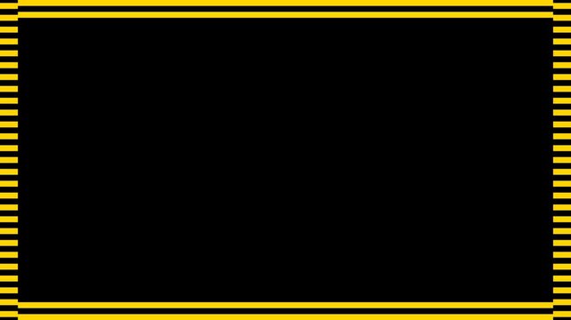 Hazard Border Animation Yellow Black Frame