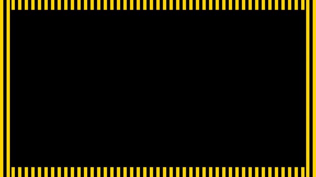 Hazard Border Animation with Yellow and Black Lines
