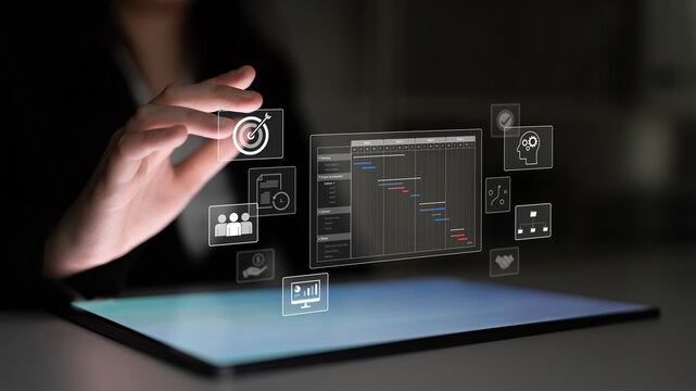 Project management dashboard showing timeline, tasks, milestones, and workflows for planning, tracking, and executing successful business or team projects Latch