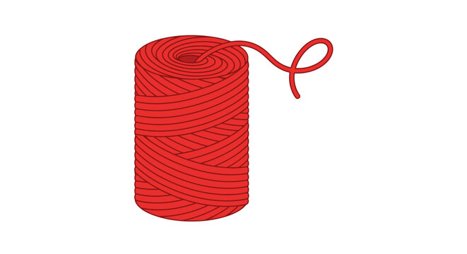 Red String Wound on a Spool