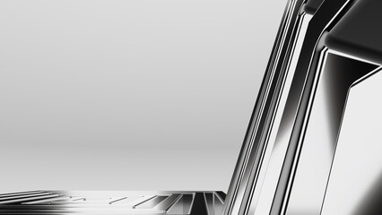 Naklejka premium abstract metallic background. 3d wallpaper. backdrop