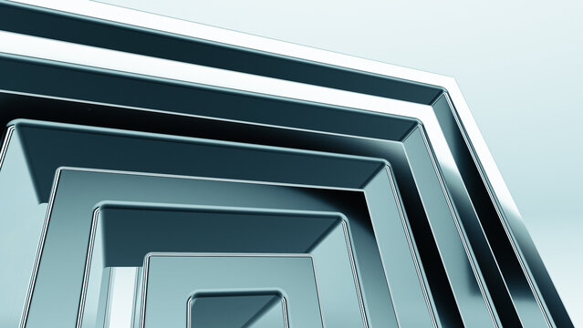 abstract metallic background. 3d wallpaper. squares backdrop.