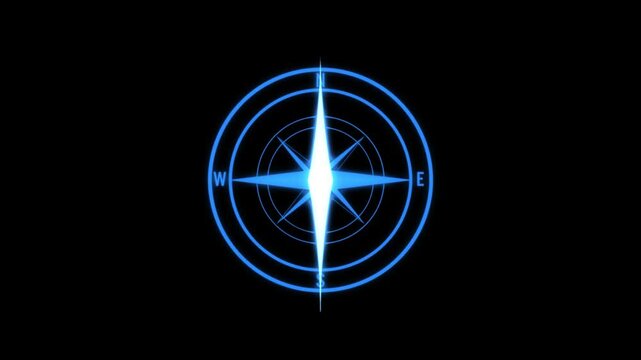 Animation of a compass pointing to the solution
