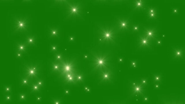 Paparazzi Camera Flashes Overlay Green screen. photography Camera flash on green background. Flashing lens flares, Random bright blinking lights. Seamless looping. shining bright and glare overlay