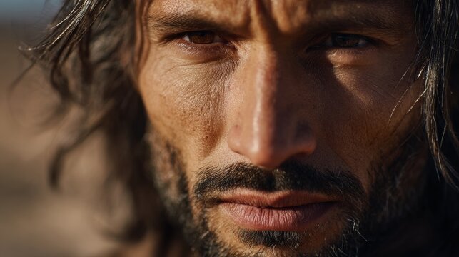 Barnabas gazes thoughtfully into the distance at sunset