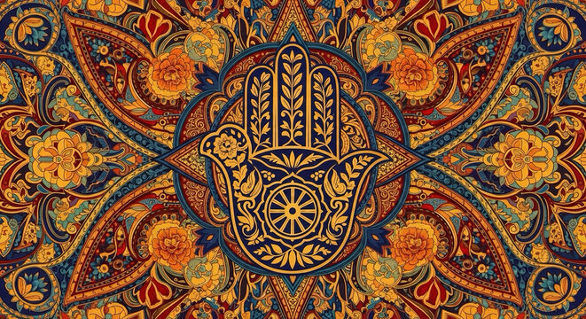 Jain Ahimsa Symbol Decorative Festival Design