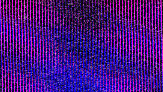 Glitch art digital distortion purple blue pixelation background