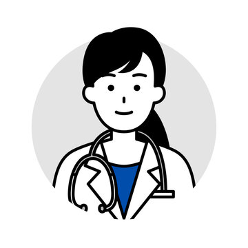 女性医師のアイコン（通常）