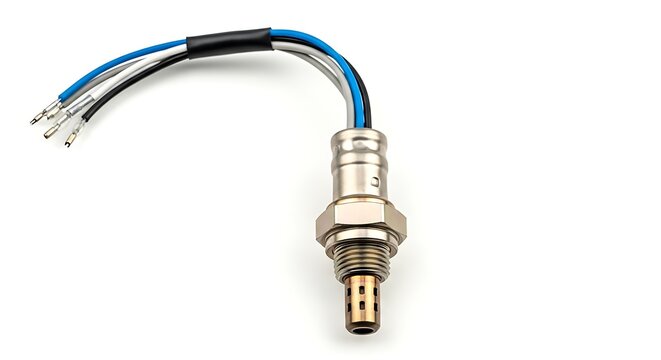 Oxygen sensor with multiconductor cable and metal connector