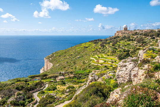 View at the Dingli Cliffs in Waterfront of Malta