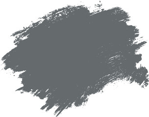 Fototapeta premium Large dark grey paint brush stroke texture on a plain white background