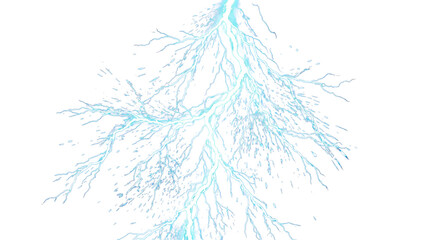 Obraz premium Lightning Strike VFX PNG Transparent UHD