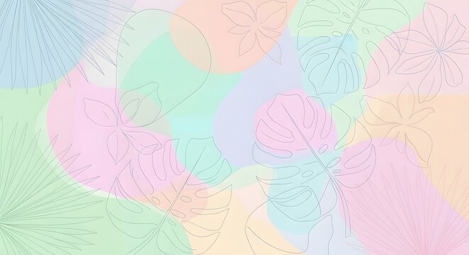 Colorful Abstract Leaves Pattern