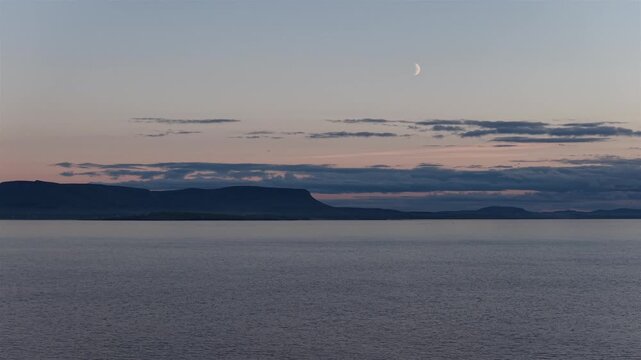 The beautiful coast of Sligo with the Darty Mountains, Ireland