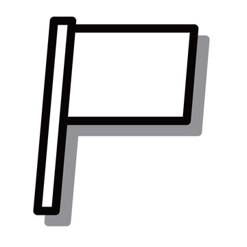 影付きのシンプルな旗