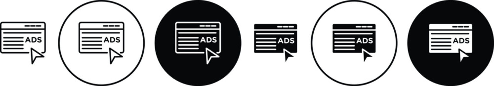 Ads icon. flat illustration of vector icon for web UI UX