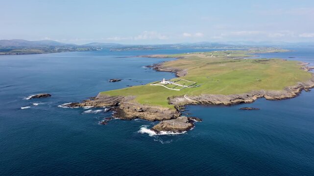 Aerial view of Saint johns Point in County Donegal, Ireland