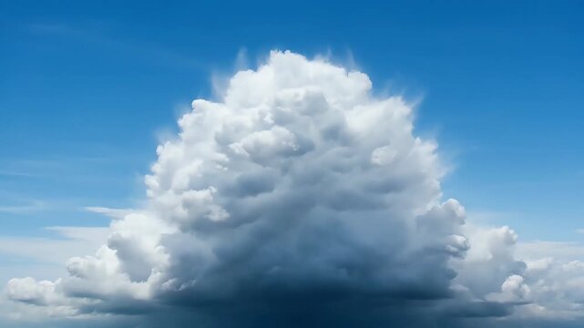 Nuclear bomb cloud formation in the sky, resembling a mushroom cloud