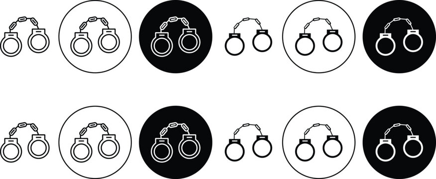 Handcuffs icon. flat illustration of vector icon for web UI UX