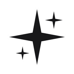 Obraz premium Geometric sparkle star icon vector design element.