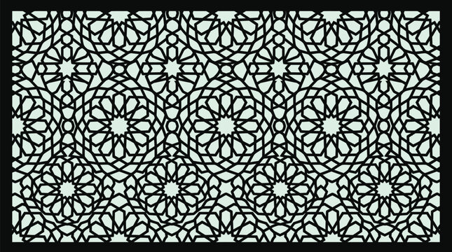 Luxury Islamic Geometric CNC Grill Wall Panel