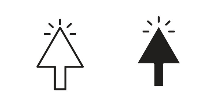 Cursor icon collection on white background. Vector icon art.