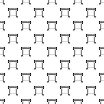 Plotter machine icons repeating on a white background, creating a seamless vector pattern