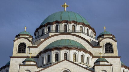 Obraz premium Saint Sava Temple Orthodox church in Belgrade Serbia