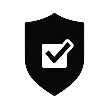 Shield Checkmark Approval Security Concept