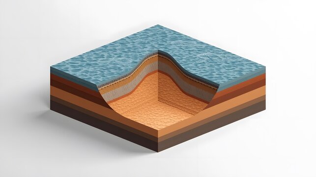 Detailed 3D Illustration of Seismic Waves in Earth&rsquo;s Layers