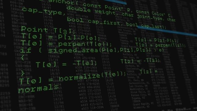 Green code block centering while camera panning, blue bar scanning intersection code for debugging
