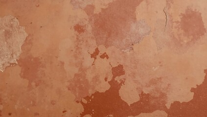 Fototapeta premium Top view of distressed venetian plaster with peeling paint and cracks on a wall surface