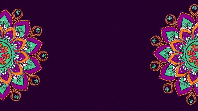 Ethnic Mandala Motion Graphics Background.