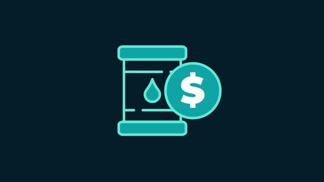 Digital icon illustrating global crude oil prices and energy market value