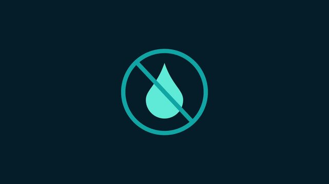 Warning symbol indicating no liquid, oil allowed concept