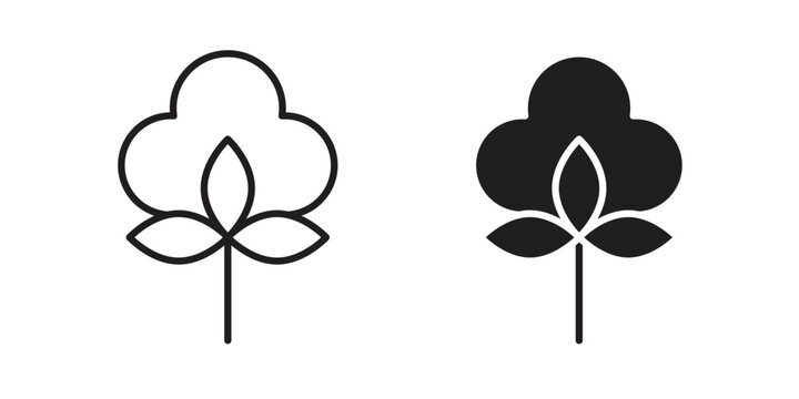 Cotton icon concept design set. Icon Element For Design