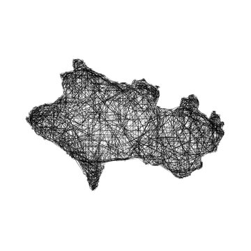 Sketch Lorestan outline map design