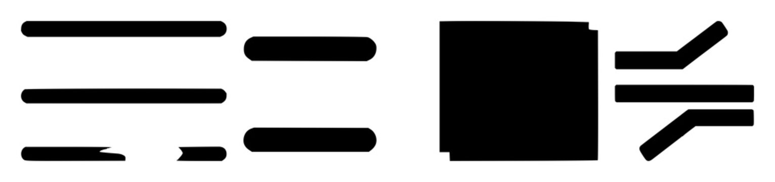 Solid black icon, white background: coding tag brackets icon set with simple line art design featuring outline, illustration, graphic elements with clean design and vector art