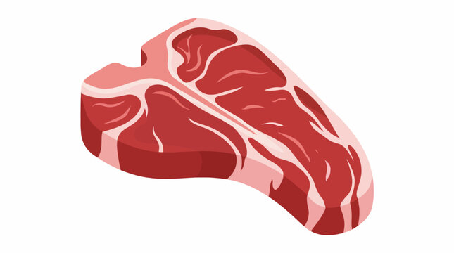 Detailed artwork of a ribeye steak capturing its marbled texture and rich color, perfect for marketing meat products or culinary features with a focus on quality and freshness.
