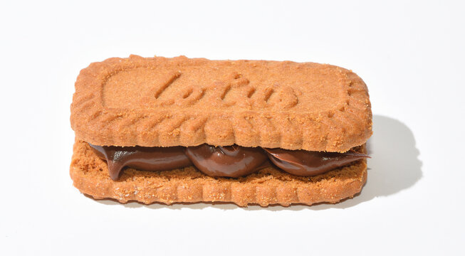Biscoff Lotus bicuit sandwhich filled with Nutella