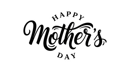 Obraz premium Happy mothers day wishes greeting card with typography